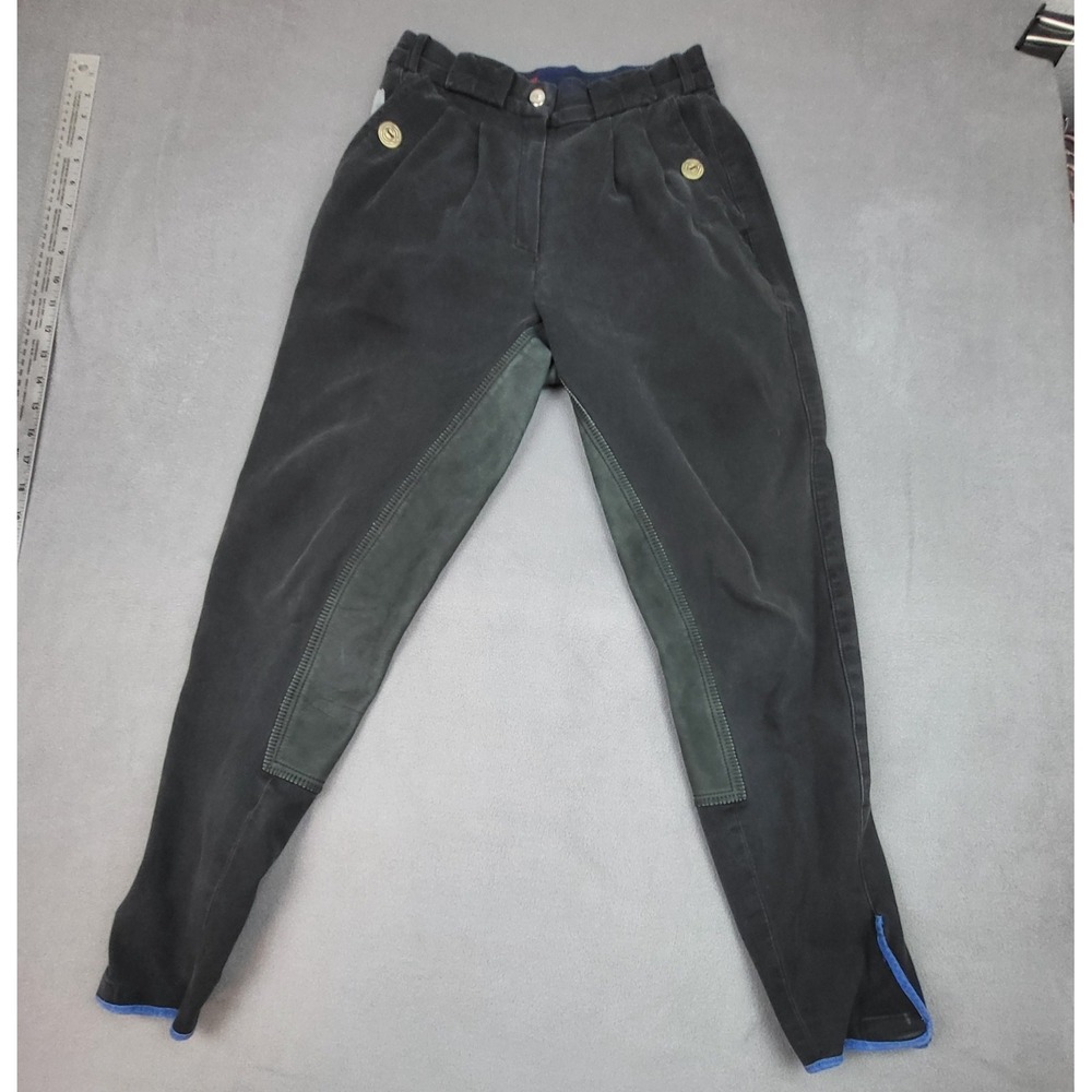 Gerry Schumacher Horse Riding Pants Womens 26L Black Pleated Equestrian‎ Gear